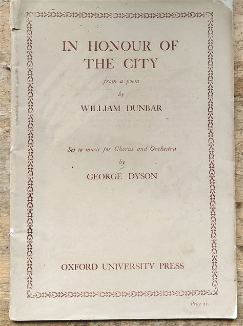 In Honour of the City of London, by William Dunbar.